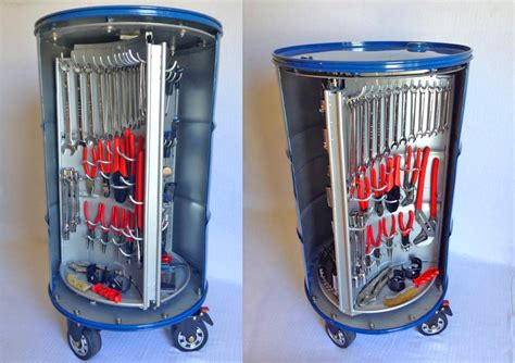 steel drum tool box|steel drum barrel toolbox.